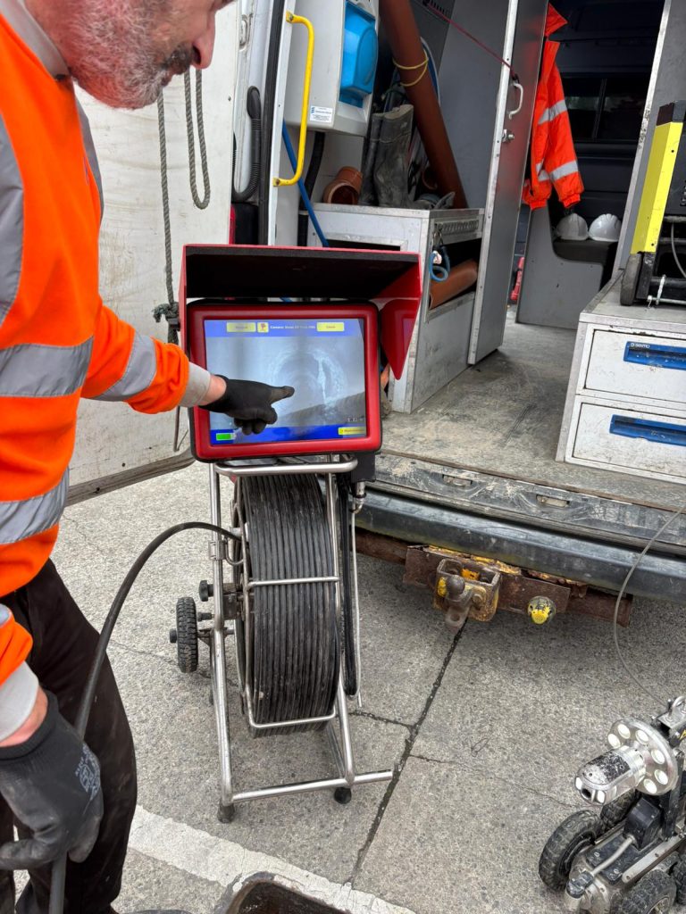 Commercial drainage contractor CCTV drain survey - KAM Drainage
